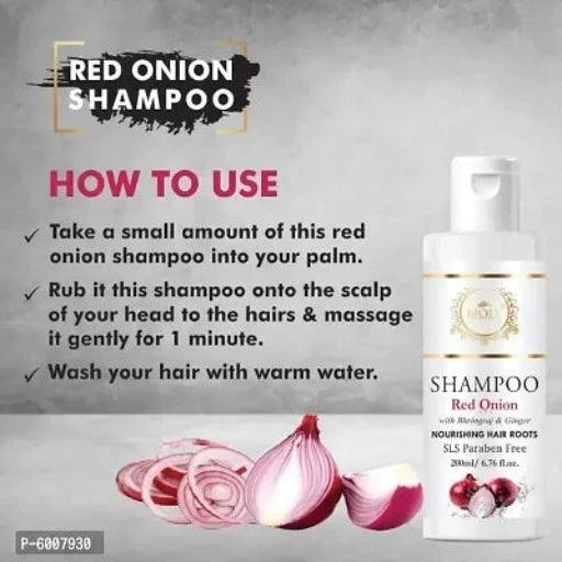 Onion Bhringraj Shampoo and Oil for Strong Healthy Hair Growth with Anti Hair-Fall (Shampoo 200ml + Oil 100ml Pack of 2 Combo)