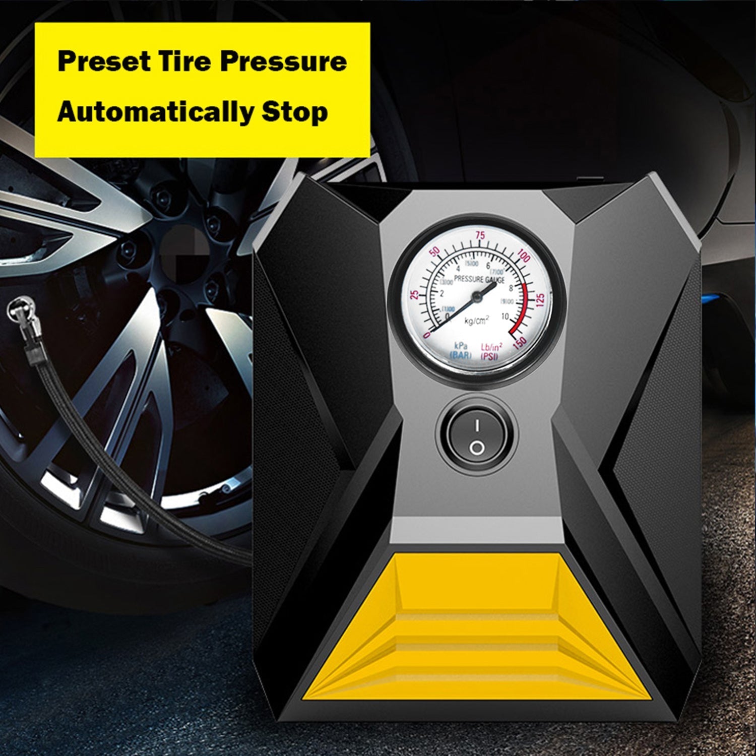 Car Tyre Inflator Rapid Mini Portable Air Compressor Pump - Springkart 