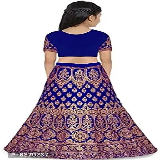 Embroidered Lehenga Choli and Dupatta Set for Girls