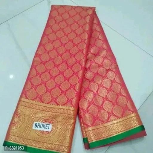 Beautiful Cotton Silk Brocade Saree with Blouse piece