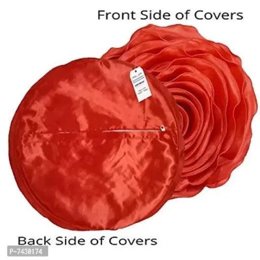 Comfortable Rose Design Super Satin Cushion Covers - Set Of 5