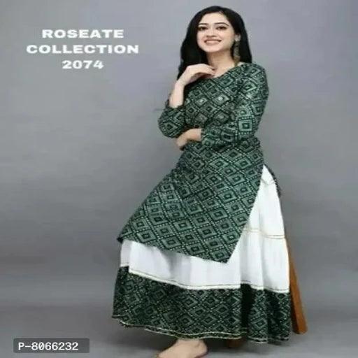 Stylish Fancy Rayon Kurta With Bottom Wear Set For Women  Payment:- Pre-Paid.