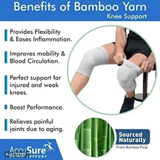 AccuSure Orthopedic Pain Relief Bamboo Yarn Knee Support Cap Brace