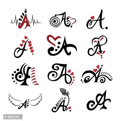 A Name Alphabet Tattoo Waterproof For Men and Women Temporary Body Tattoo