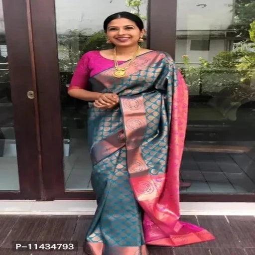 Designer Art Silk Jacquard Saree with Blouse Piece