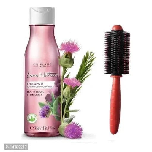 Shampoo for Dandruff Control Tea Tree Oil Burdock 250ml and Round Brush For Men Women (Color May Vary) (by Ori Flame)  Payment:- Pre-paid