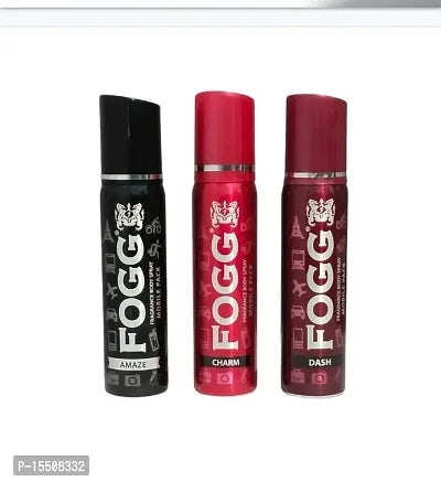 FOGG Body Spray Mobile Pack Pocket Deo Amaze, Charm, dash. (25 ml x 3 pcs)