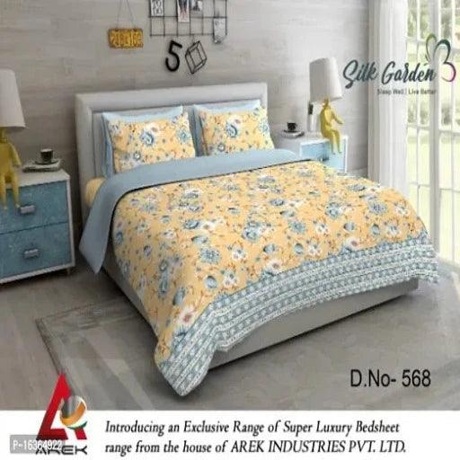 Fancy Microfiber Printed Bedsheet with 2 Pillow Covers