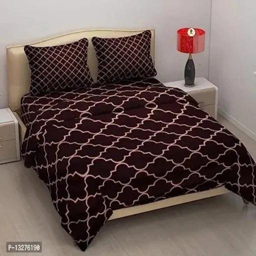 Fancy Glace Cotton Printed Bedsheet with 2 Pillow Covers