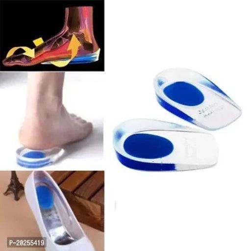 Silicone Heel Cups Insoles Shoe Heel Ankle Comfort Heel Spur Shoe Insert Support Planter Pad for Men and Women (Blue_1xPair)