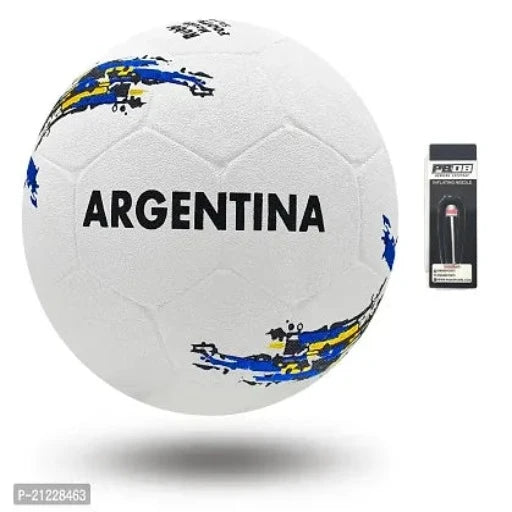 Rubber Moulded Argentina Country Football Size 5 with Inflation Needle