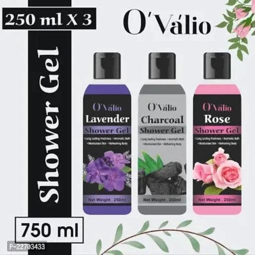 Lavender,Charcol,Rose Flavor Glowing Skin Freshing Lovely Body Shower Gel