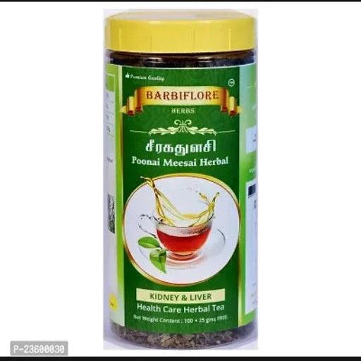 BARBIFLORE HERBS Poonai Meesai - Pack of 125g - Orthosiphon Stamineus & Seeraga Thulasi (Dried)