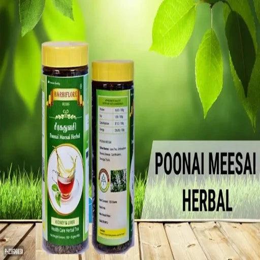 BARBIFLORE HERBS Poonai Meesai - Pack of 125g - Orthosiphon Stamineus & Seeraga Thulasi (Dried)