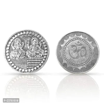 Silver Plated German Silver Dhanteras Coins for Diwali Gift