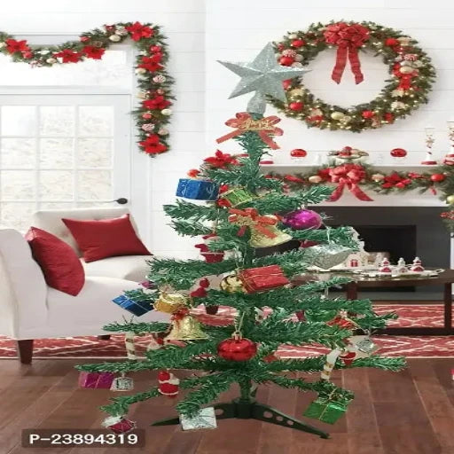 Green Color Artificial 2 Feet X-Mas Tree/Christmas Tree with 49 Ornaments Best Decoration for Merry Christmas