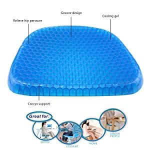 Cushion Seat Flex Pillow, Gel Orthopedic Seat Cushion Pad (Egg Sitter) - Springkart 