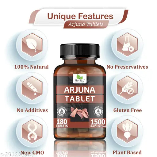 Good for skin, Strengthen digestion | 500mg per tablet Arjuna Tablet - 180 tablets