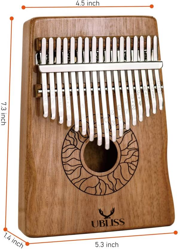 UBliss Kalimba 17 Key Mahogany Wood Thumb Piano | Carry Bag | Learning Guide Analog Portable Keyboard  (17 Keys)