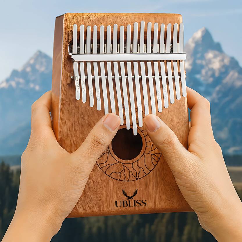 UBliss Kalimba 17 Key Mahogany Wood Thumb Piano | Carry Bag | Learning Guide Analog Portable Keyboard  (17 Keys)