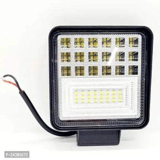 42 LED Fog Light Square Flood Driving Lamp for Car, Off Road Truck, Jeep, SUV, ATV and UTV (84 W, 12V-32V DC, White) Pack of 2 PC