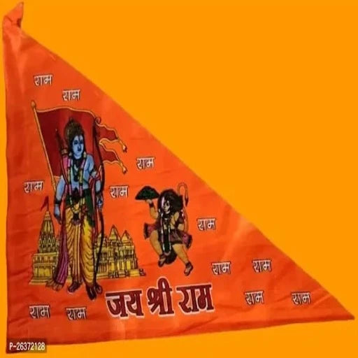 Ramji ka jhanda, [10 PIECE ] Flag of Shree Ram for Devotee 20X28X 38 INCH