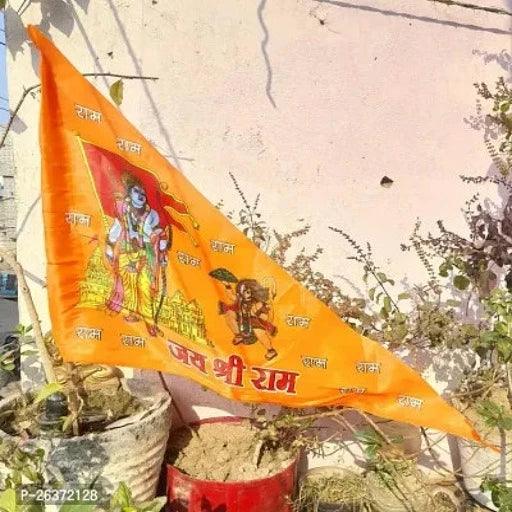 Ramji ka jhanda, [10 PIECE ] Flag of Shree Ram for Devotee 20X28X 38 INCH