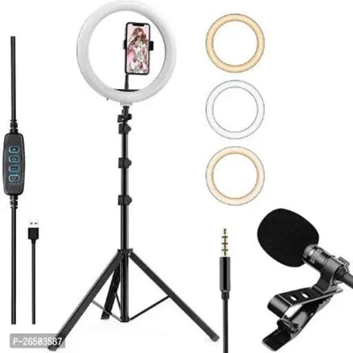 Selfie LED Ring Light, Phone Holder,7 Feet Long Stand 360 degree 1.5 meter long collar mic Kit - Springkart 