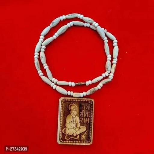 Natural Tulsi Mala With Hanuman Ji Jai Shri Sita Ram Locket Pendent