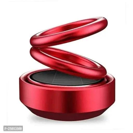 Car Fragrance Double Ring Rotating Car Aromatherapy Perfume Diffuser (Red)