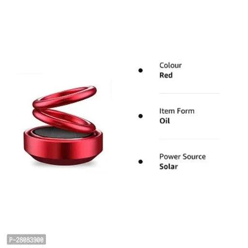 Car Fragrance Double Ring Rotating Car Aromatherapy Perfume Diffuser (Red)