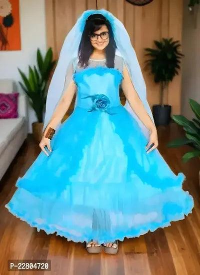Sky Blue Party Wear, Blue Pari Dress, Frocks Dresses Payment:- Pre-paid - Springkart 