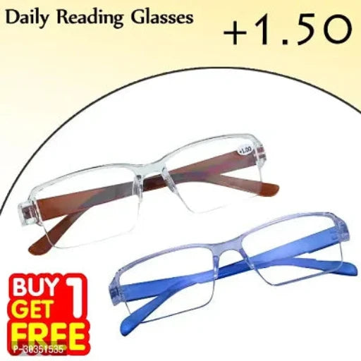 BUY 1 GET 1 FREE Daily Reading Glasses Best Quality Glasses, (1.5)