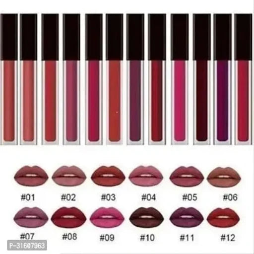 12 Pieces Lipstick Combo of Different Shades