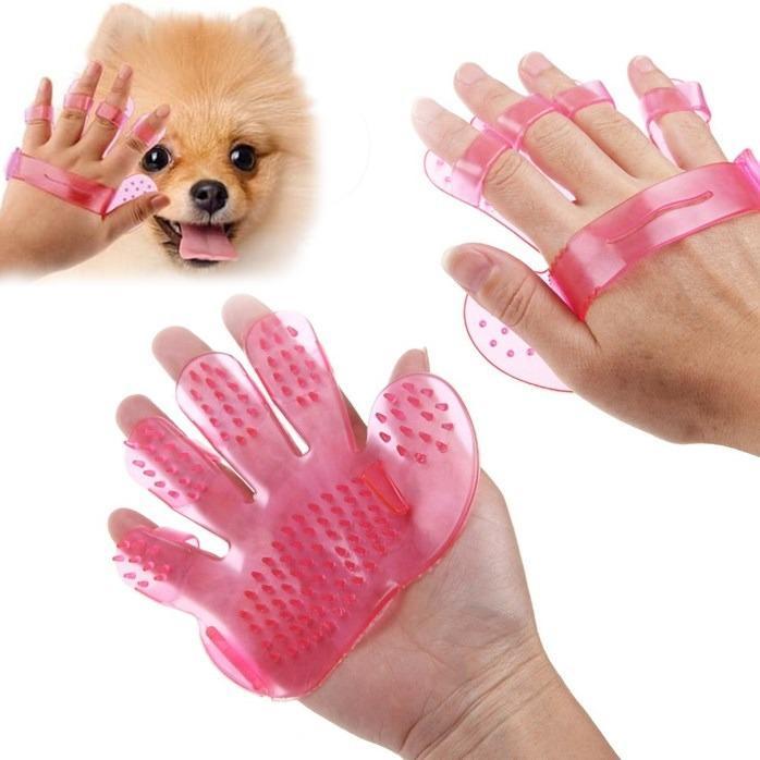 172 Rubber Pet Cleaning Massaging Grooming Glove Brush - Springkart 