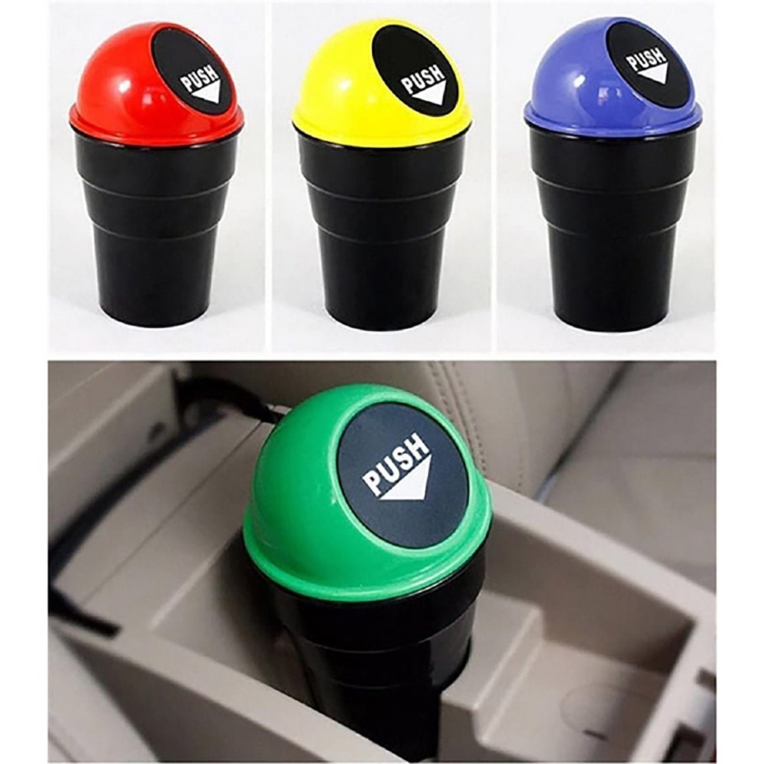 Mini Car Trash Bin Can Holder Dustbin - Springkart 