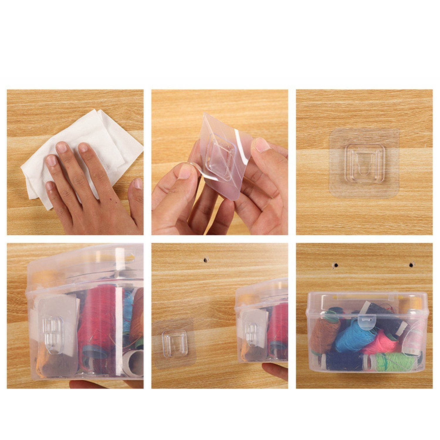 Magic Adhesive Plastic Wall Hooks Heavy Duty Hooks (Pack of 20) - Springkart 