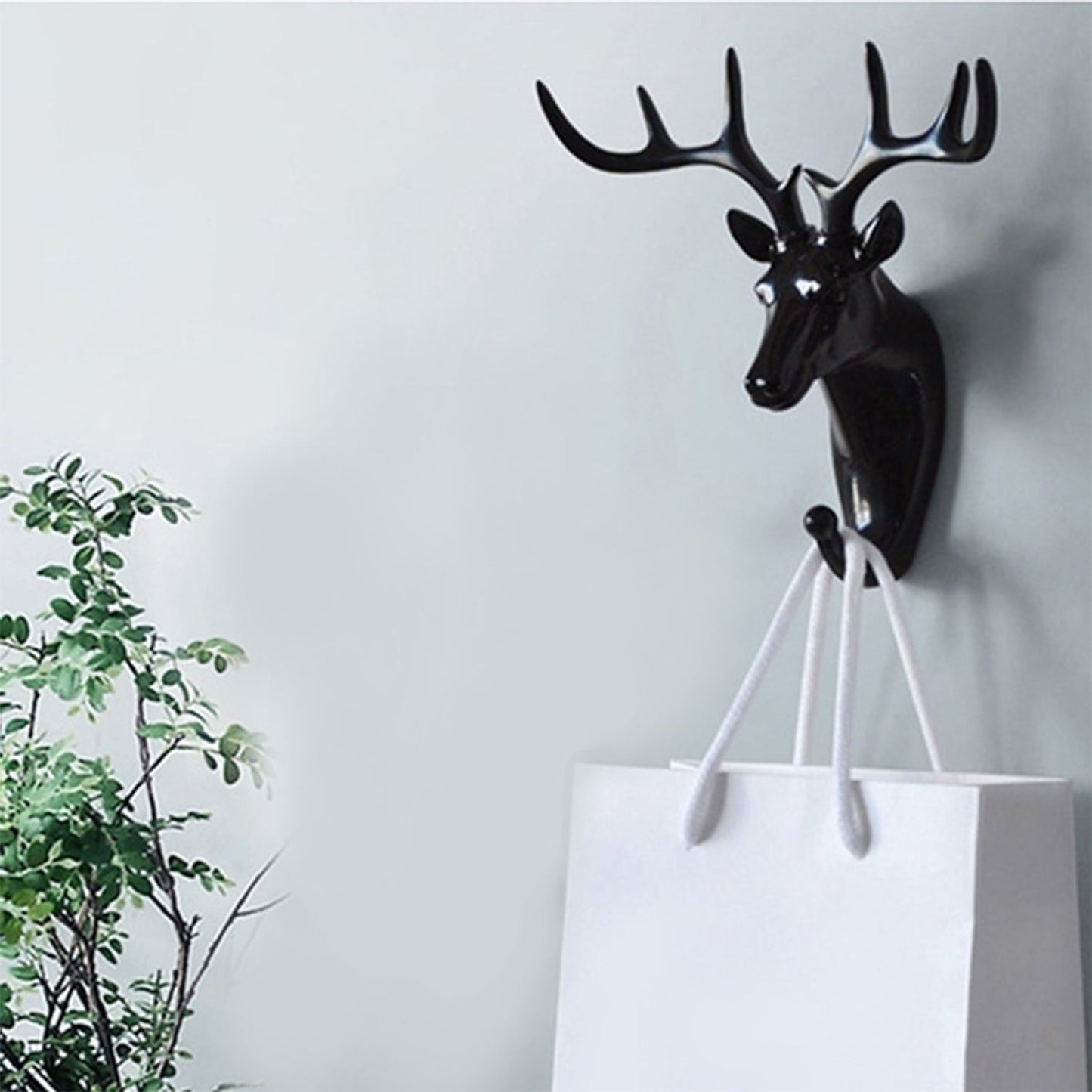 Deer Head Self Adhesive Wall Door Hook Hanger - Springkart 