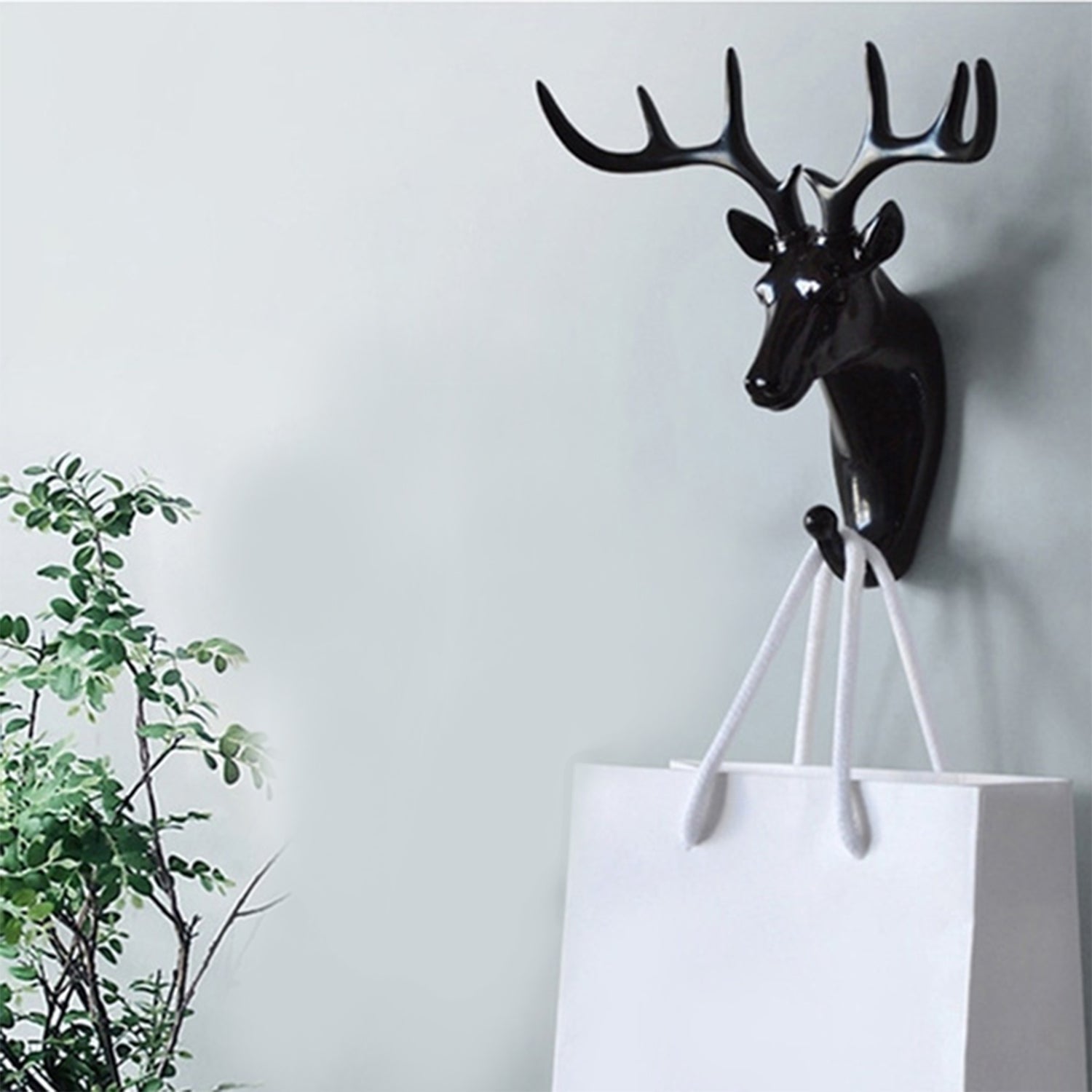 Deer Head Self Adhesive Wall Door Hook Hanger - Springkart 