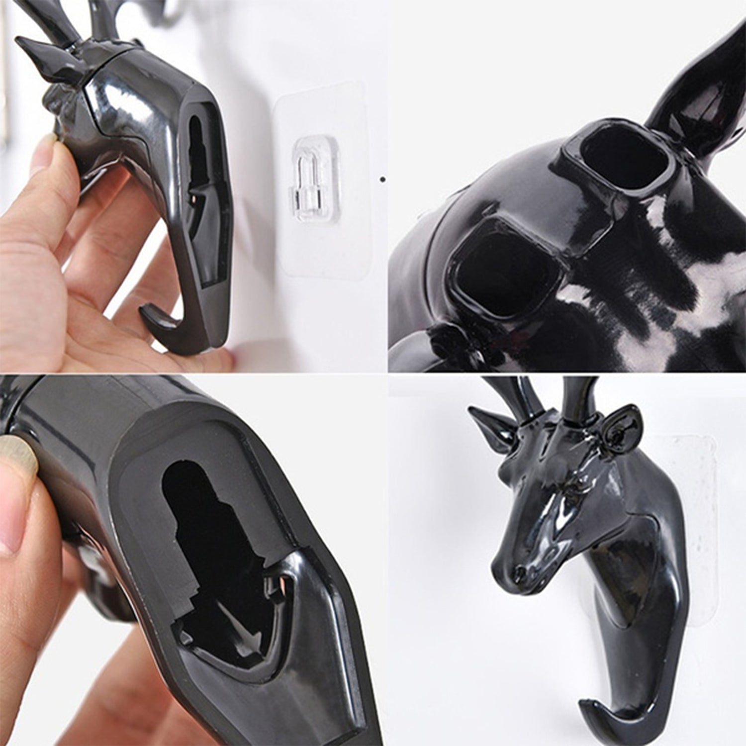 Deer Head Self Adhesive Wall Door Hook Hanger - Springkart 