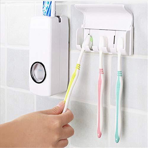 174 Toothpaste Dispenser Tooth Brush Holder - Springkart 
