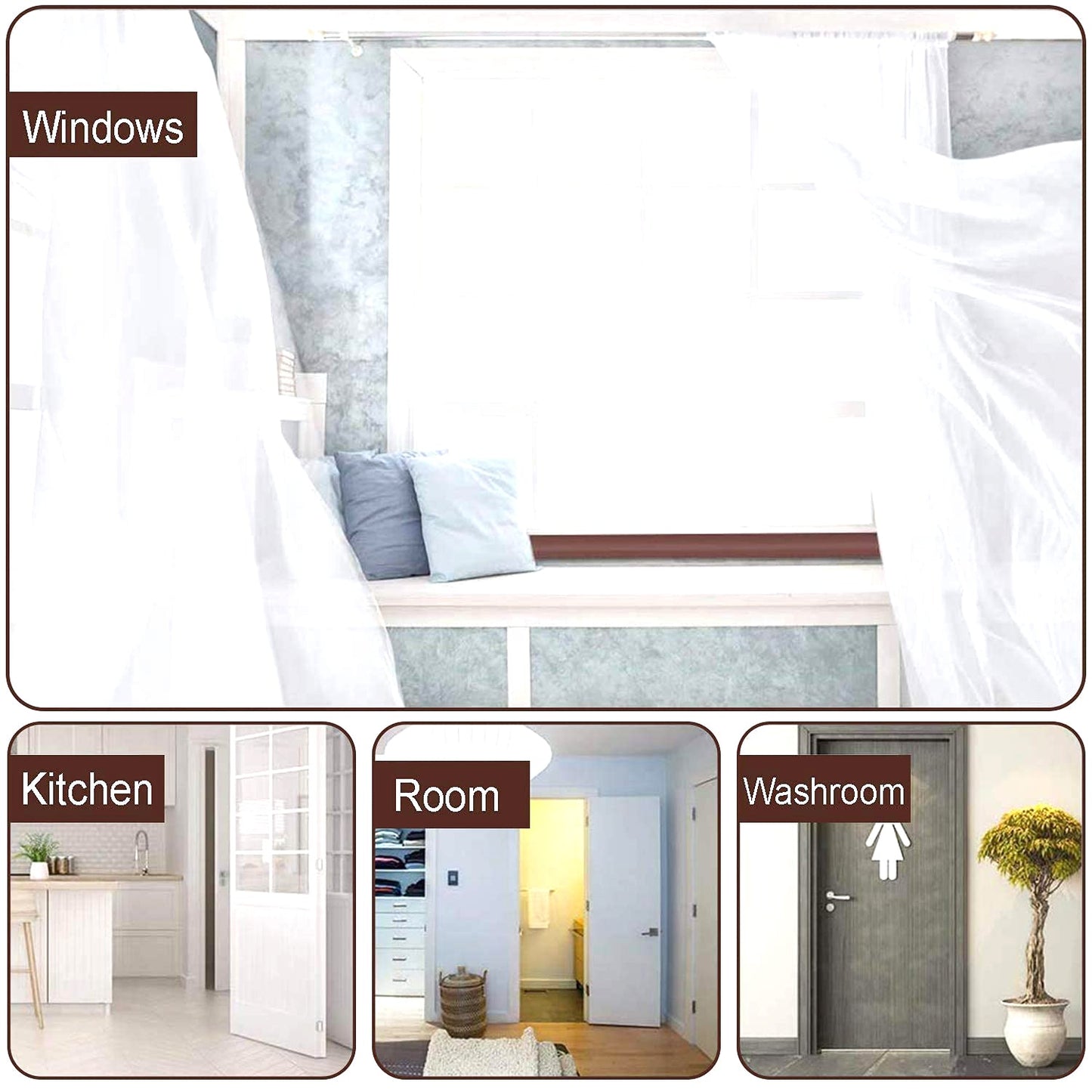 Twin Door Draft Stopper / Guard Protector for Doors and Windows - Springkart 