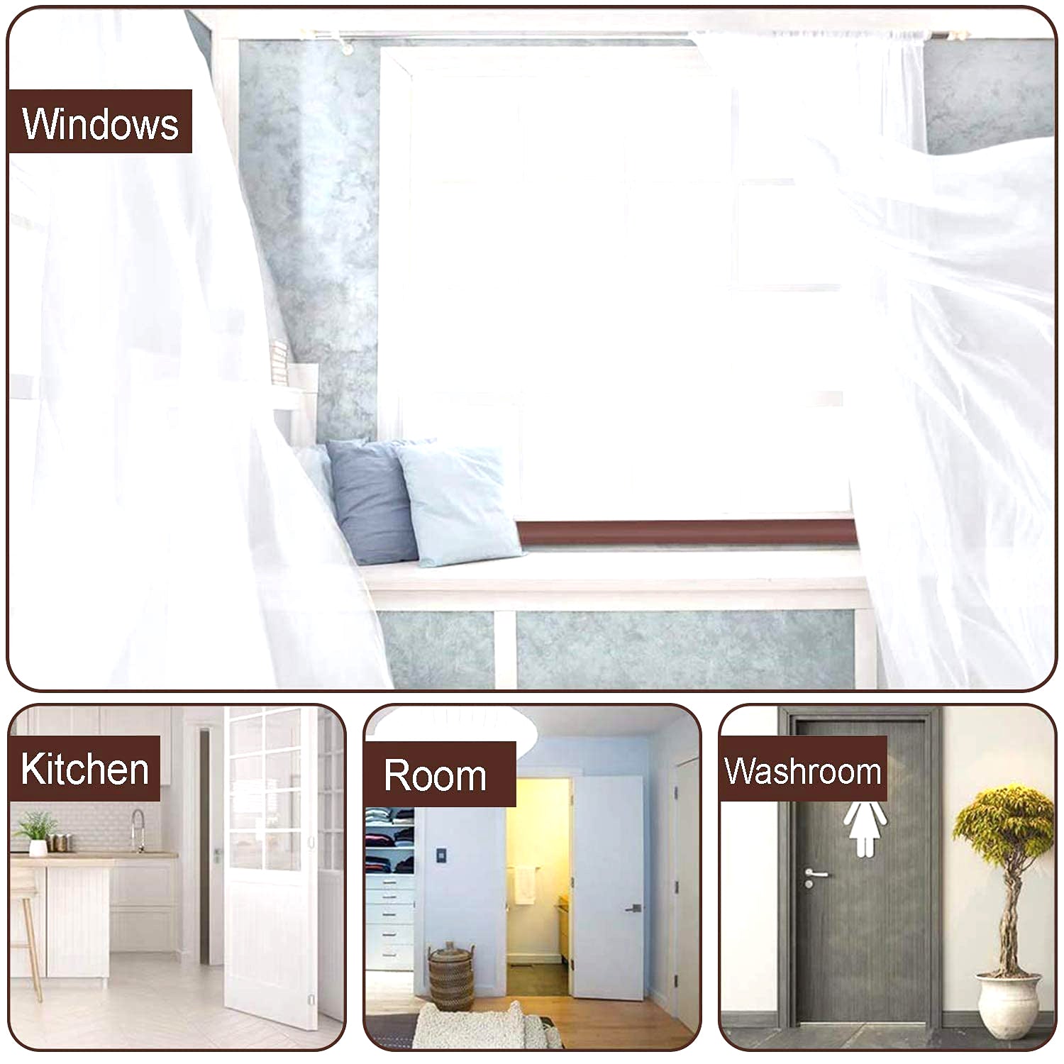 Twin Door Draft Stopper / Guard Protector for Doors and Windows - Springkart 
