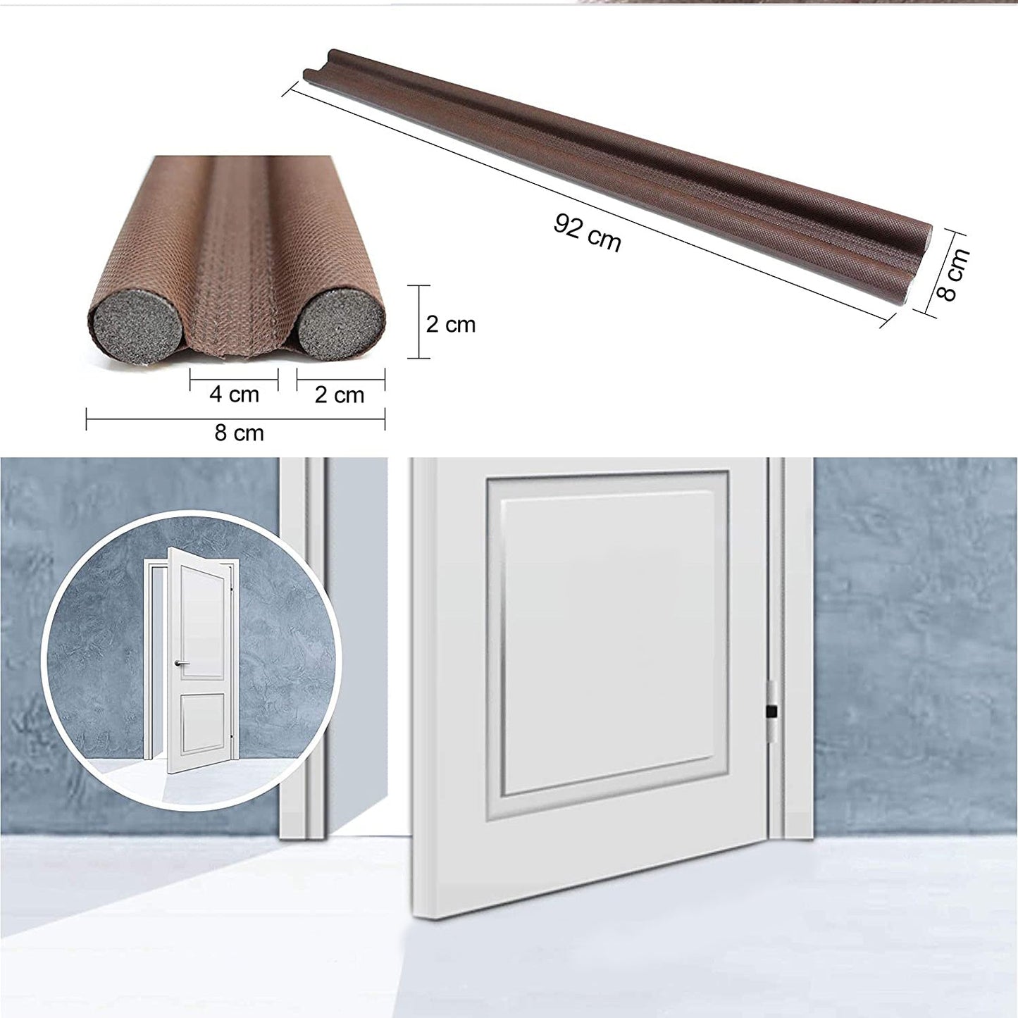 Twin Door Draft Stopper / Guard Protector for Doors and Windows - Springkart 