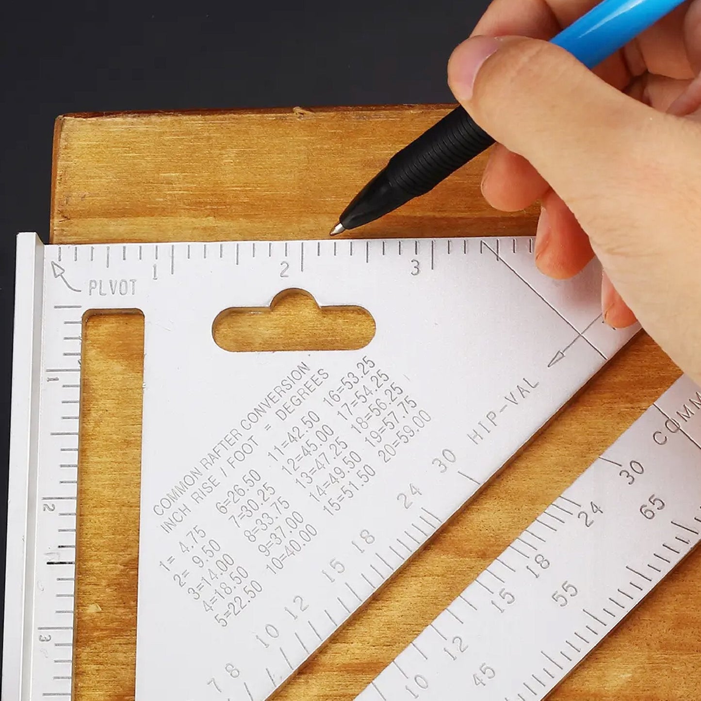 Light Weight Double Side Scale Triangle Measurement Hand Tool - Springkart 
