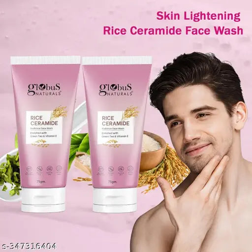 Naturals Rice Ceramide Radiance Face Wash, Enriched with Green Tea & Vitamin E,75 gm (Pack of 2)