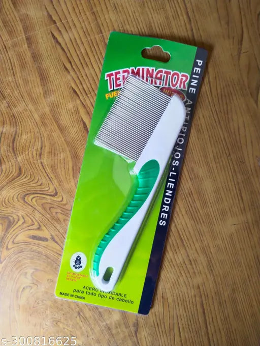 Nit Free Terminator Lice Comb, Professional Stainless Steel Louse and Nit Comb - Springkart 