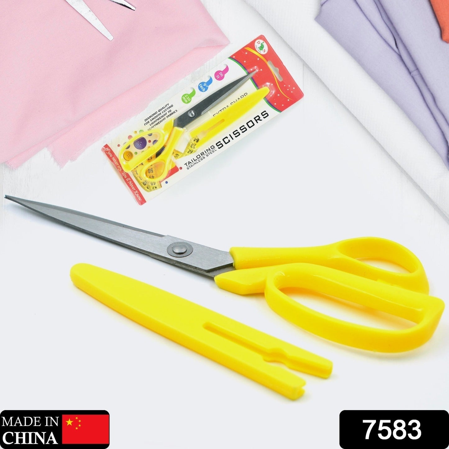 Scissors for craft work paper cutter Scissor stainless steel All Purpose Ergonomic Comfort Grip Office Scissors Craft Shears Sharp Scissors (9 Inch) - Springkart 