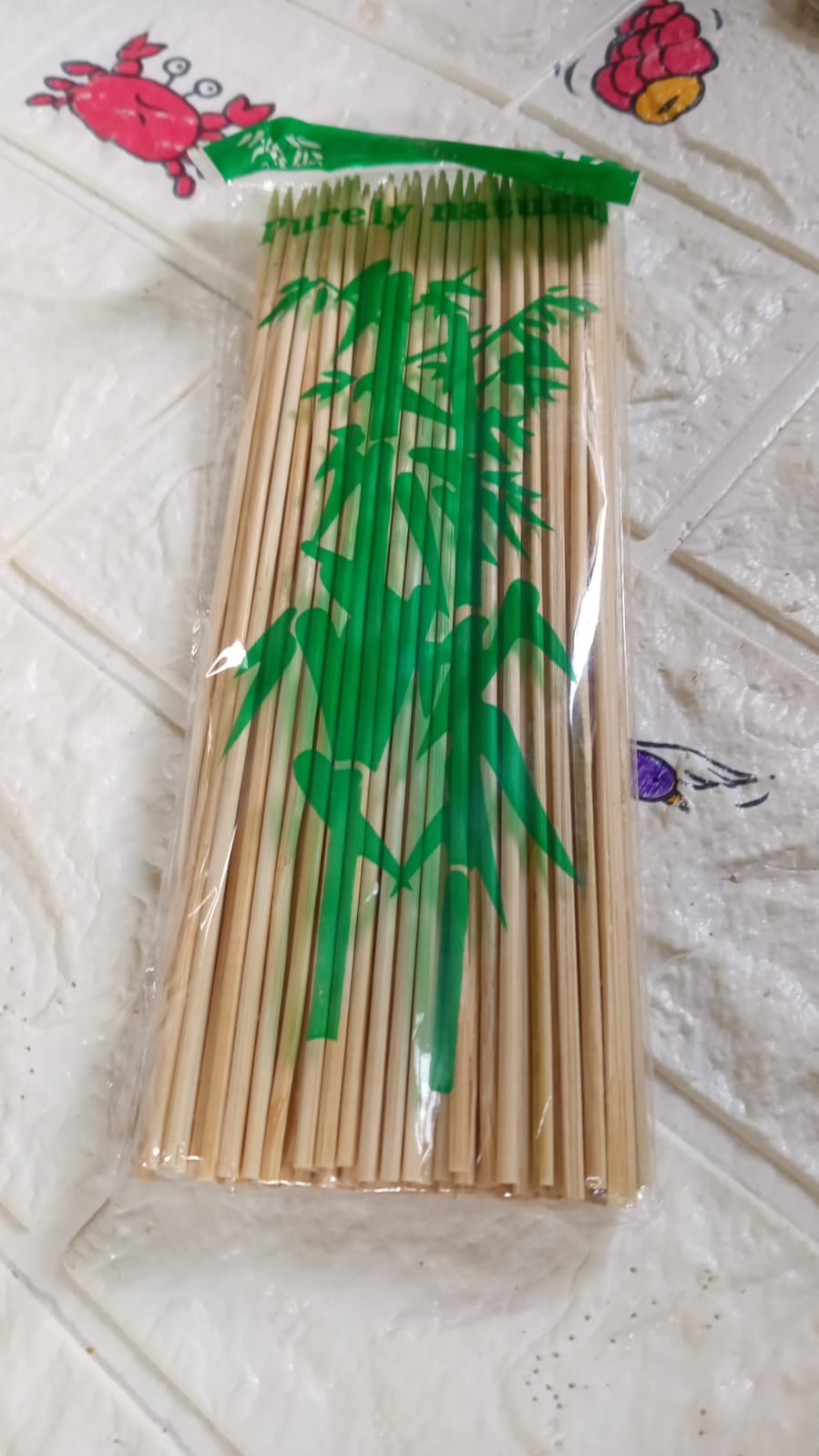 Camping Wooden Color Bamboo BBQ Skewers Barbecue Shish Kabob Sticks Fruit Kebab Meat Party Fountain Bamboo BBQ Sticks Skewers Wooden (20cm) - Springkart 