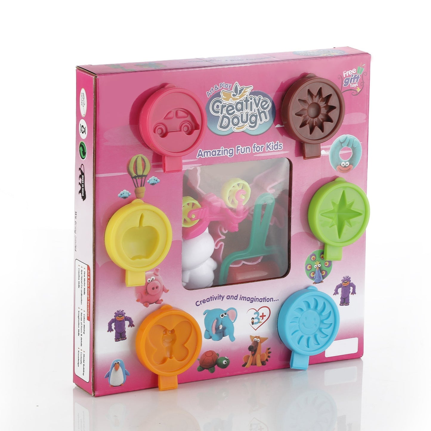 Non-Toxic Creative 30 Dough Clay 5 Different Colors, (Pack of 6 Pcs) - Springkart 